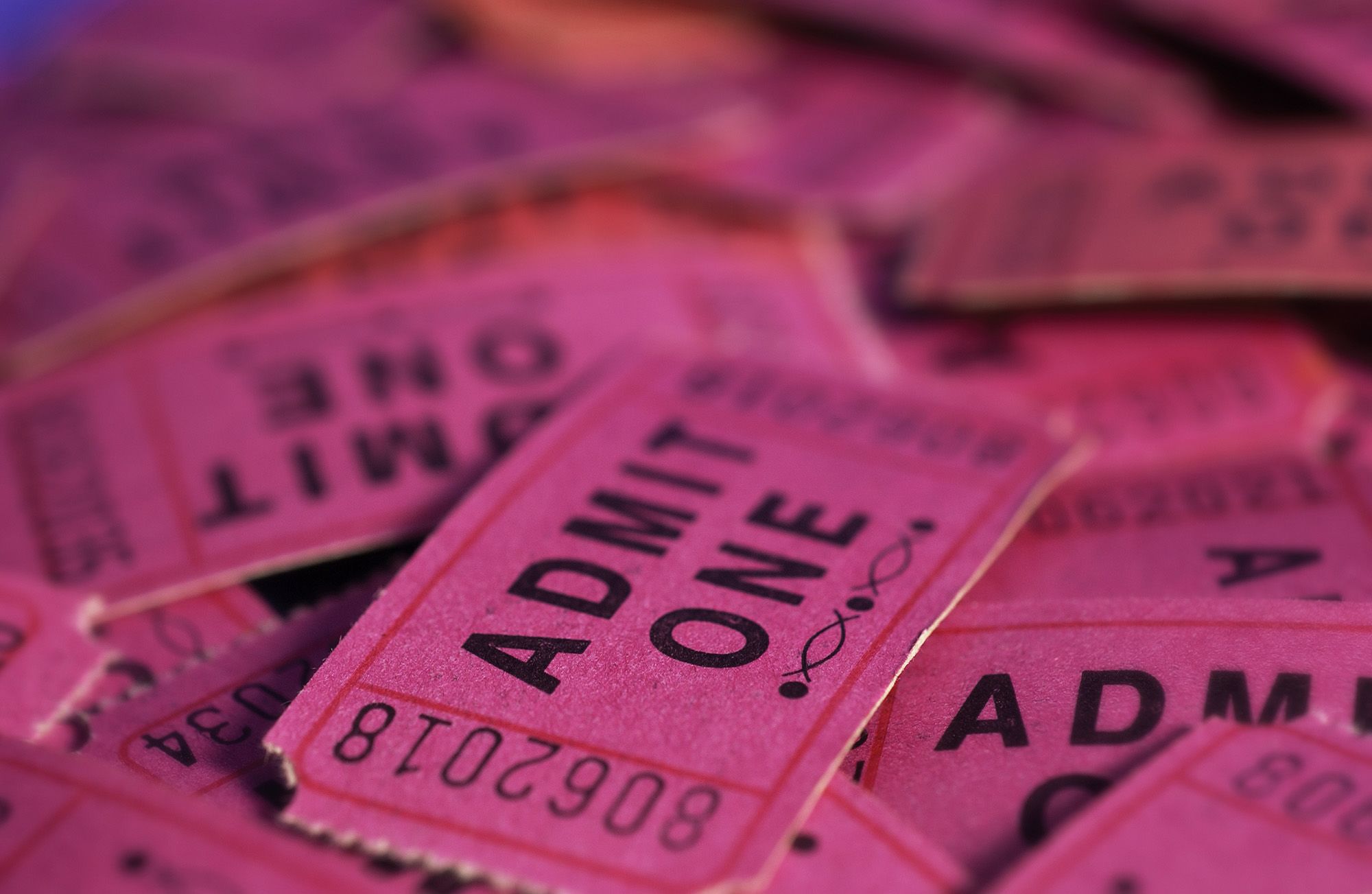 Photo of admission tickets