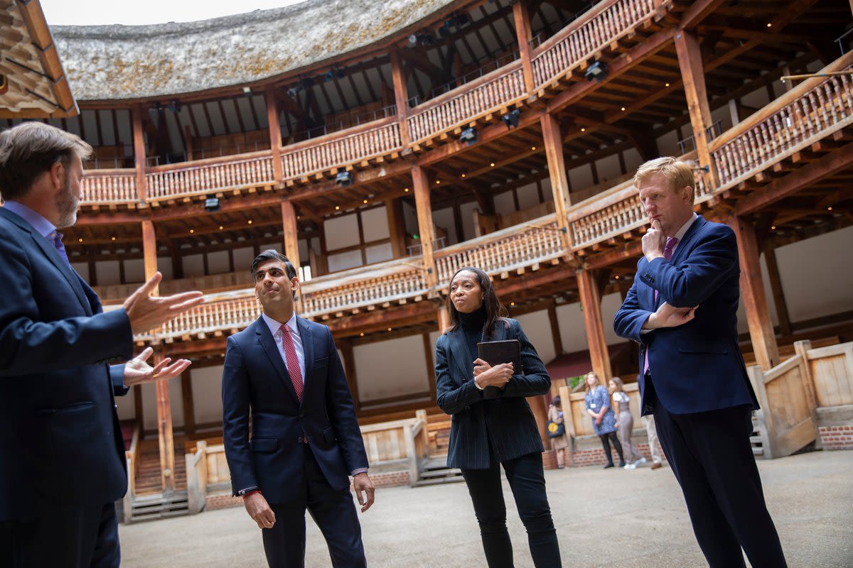 Culture Secretary Oliver Dowden visits Shakespeare’s Globe